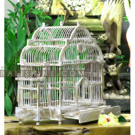 Balishine: Your natural source of indonesian handicraft presents in its Home Decor collection the Bird Cage:12BDG356507:This bird cage is a handicraft of Indonesia made from wood.  Same as picture