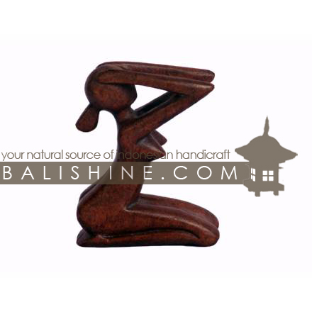 Balishine: Your natural source of indonesian handicraft presents in its Home Decor collection the Suar Wood Abstract Statue:12IMS364:This abstract statue is a handicraft of Bali made from suar wood.  