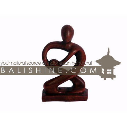 Balishine: Your natural source of indonesian handicraft presents in its Home Decor collection the Suar Wood Abstract Statue:12IMS374:This abstract statue is a handicraft of Bali made from suar wood.  