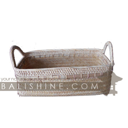 Balishine: Your natural source of indonesian handicraft presents in its Home Decor collection the Basket:12RAS367460:This basket is made from natural rattan mixed with bamboo.  Available in natural, white wash or black wash color.