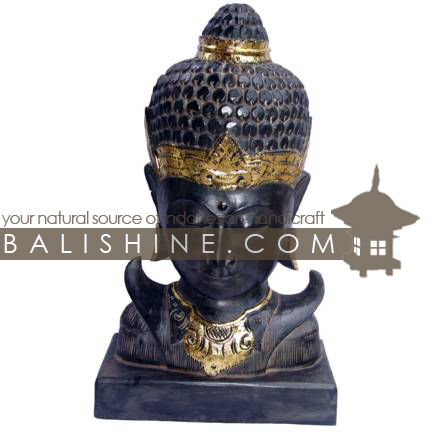 Balishine: Your natural source of indonesian handicraft presents in its Home Decor collection the Albesia Buddha Statue:12MUL3417:This buddha statue is a handicraft of Bali made from albesia wood.  Gold color