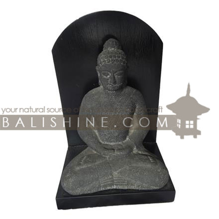 Balishine: Your natural source of indonesian handicraft presents in its Home Decor collection the Budha Statue:12KLJ37279:This budha panel is produced in Bali and made from natural limestone with MDF wood.  