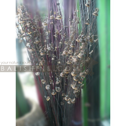 Balishine: Your natural source of indonesian handicraft presents in its Home Decor collection the Decorative Flower:12DIA345718:This set of 20 pcs decorative flower is made in Indonesia, from coconut lidi with wooden bead.  Same as picture