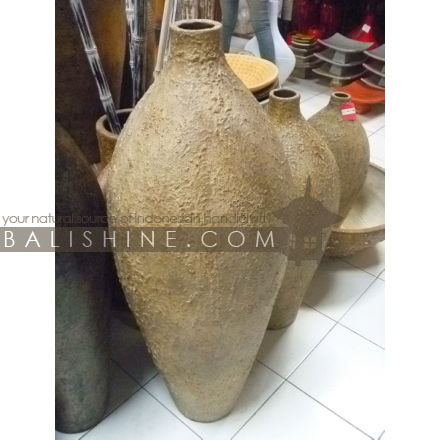Balishine: Your natural source of indonesian handicraft presents in its Home Decor collection the Decorative Pot:12LJP56802:This decorative pot is made from GRC (concrete mixed with fiber) and can be used indoor or outdoor.  lots of colors available.