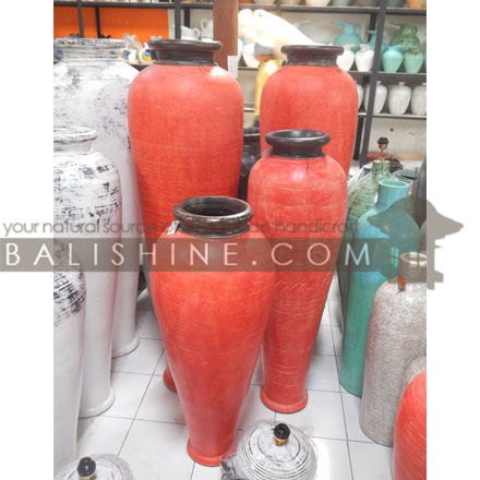 Balishine: Your natural source of indonesian handicraft presents in its Home Decor collection the Decorative Pot:12LJP57525:This decorative pot is made from GRC (concrete mixed with fiber) and can be used indoor or outdoor.  lots of colors available.