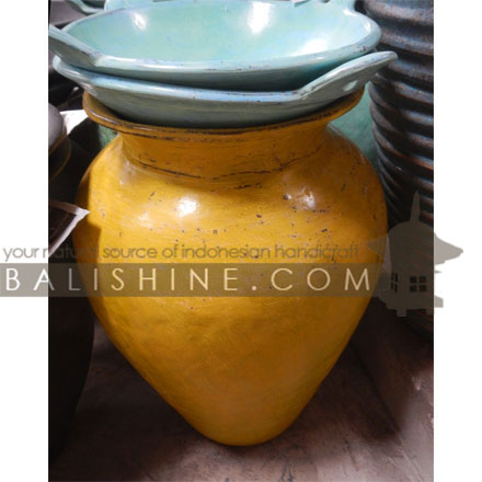 Balishine: Your natural source of indonesian handicraft presents in its Home Decor collection the Decorative Pot:12LJP57561:This decorative pot is made from GRC (concrete mixed with fiber) and can be used indoor or outdoor.  lots of colors available.