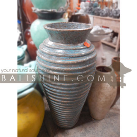 Balishine: Your natural source of indonesian handicraft presents in its Home Decor collection the Decorative Pot:12LJP57563:This decorative pot is made from GRC (concrete mixed with fiber) and can be used indoor or outdoor.  lots of colors available.