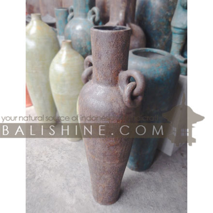 Balishine: Your natural source of indonesian handicraft presents in its Home Decor collection the Decorative Pot:12LJP57570:This decorative pot is made from GRC (concrete mixed with fiber) and can be used indoor or outdoor.  lots of colors available.