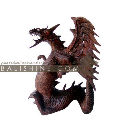 Balishine: Your natural source of indonesian handicraft presents in its Home Decor collection the Suar Wood Dragon Statue:12IMS358:This flying dragon statue is produced in Bali made from suar wood.  