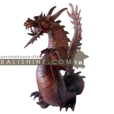 Balishine: Your natural source of indonesian handicraft presents in its Home Decor collection the Suar Wood Dragon Statue:12IMS359:This dragon statue is produced in Bali made from suar wood.  