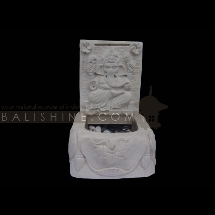 Balishine: Your natural source of indonesian handicraft presents in its Home Decor collection the Fountain:12DEL215636:This fountain is produced in Indonesia, made from natural white lime stone.  Sold with pump