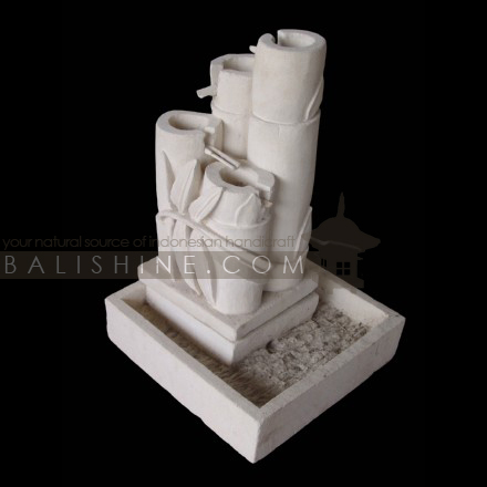 Balishine: Your natural source of indonesian handicraft presents in its Home Decor collection the Fountain:12DEL215639:This fountain is produced in Indonesia, made from natural white lime stone.  Sold with pump