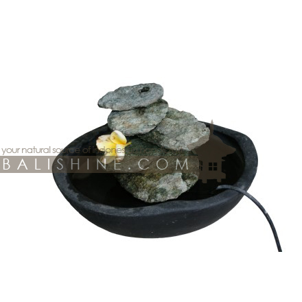 Balishine: Your natural source of indonesian handicraft presents in its Home Decor collection the Fountain:12KUM215830:This fountain is produced in Indonesia, made from stone and teracota.  Sold with pump