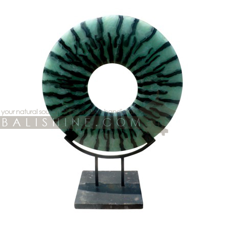 Balishine: Your natural source of indonesian handicraft presents in its Home Decor collection the Glass Artwork:12FOC315389:This glass artwork is produced in Indonesia made from glass. Sold with stainless stand.  