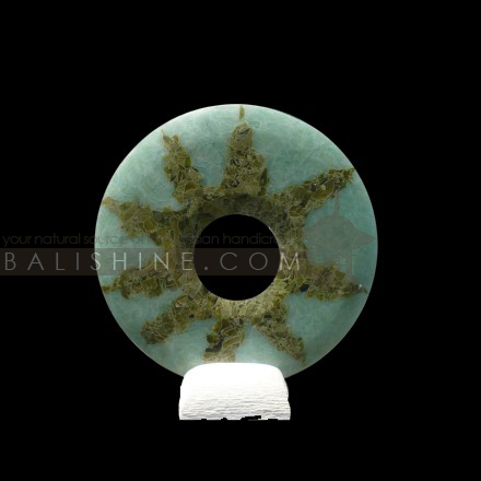 Balishine: Your natural source of indonesian handicraft presents in its Home Decor collection the Glass Artwork:12FOC315391:This glass artwork is produced in Indonesia made from glass. Sold with stone stand.  