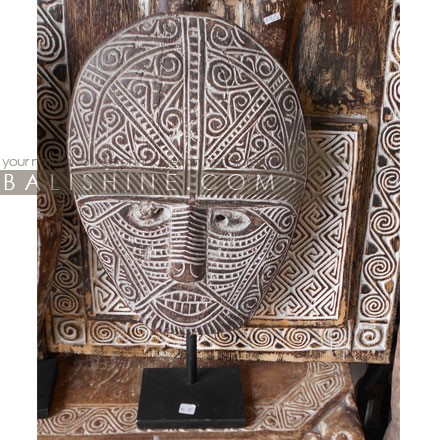 Balishine: Your natural source of indonesian handicraft presents in its Home Decor collection the Primitive Standing Mask:12VIC617787:This primitive standing mask is made in Flores, Indonesia, from natural Suar wood with curving finishing.  
