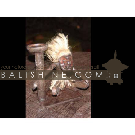 Balishine: Your natural source of indonesian handicraft presents in its Home Decor collection the Primitive Statue:12LEG35139:This primitive candle holder is produced in Bali made from mahogany and teak wood.  