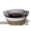 balishine This basket is made with natural mendong grass with white palm rafia.