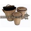 balishine This set of 3 rounds baskets is produced in Indonesia made from coconut root.