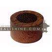 balishine This round box is produced in Indonesia made from coconut wood with cinnamon and resin.