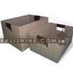 balishine This set of 2 rectangulars boxes is produced in Indonesia made from mendong grass.