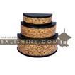 balishine These 3 half round boxes are produced in Bali made from MDF wood with the natural skin of white coconut shell mosaic.