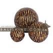 balishine This set of 3 balls boxes is produced in Indonesia made from teak wood  with cinamon.