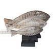 balishine Fresh off the boat, today's catch is a folk art-inspired fish handcrafted of beautiful albasia wood. It's mounted on a stand and poised to perch somewhere on dry land, like your mantel or tabletop.
