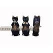 balishine This set of 3 cats is a handicraft of Bali made from albasia wood.