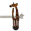 balishine This double giraffe is a handicraft of Bali made from albasia wood .