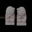 balishine This set of 2 statues is a handicraft of Bali made from natural white lime stone.