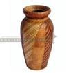 balishine This vase is a handicraft of Bali made from albasia wood with leaves finishing.