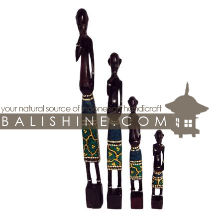 Balishine: Your natural source of indonesian handicraft presents in its Home Decor collection the Set 4 Suar Statues:12CIK3389:This family statue set  is produced in indonesia made from suar wood.  Mix design