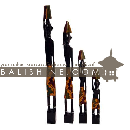 Balishine: Your natural source of indonesian handicraft presents in its Home Decor collection the Set 4 Suar Statues:12CIK3390:This family statue set  is produced in indonesia made from suar wood.  Mix design
