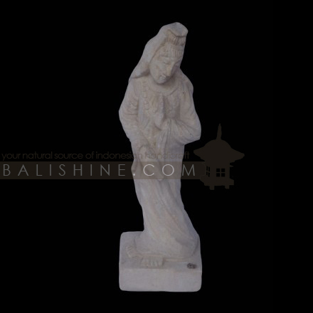 Balishine: Your natural source of indonesian handicraft presents in its Home Decor collection the Statue:12DEL35599:This statue is a handicraft of Bali made from natural white lime stone.  white color.