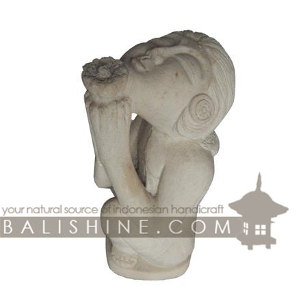 Balishine: Your natural source of indonesian handicraft presents in its Home Decor collection the Statue:12KLJ37292:This statue is produced in Bali and made from natural limestone.  