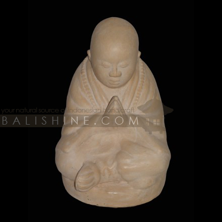 Balishine: Your natural source of indonesian handicraft presents in its Home Decor collection the Buddha Statue:12LJP35496:This buddha statue is a handicraft of Bali made from clay.  