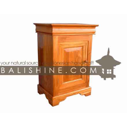 Balishine: Your natural source of indonesian handicraft presents in its Home Decor collection the Bedside:114GEN303784:This bedside with 1 door is produced in indonesia, made from teak wood.  Natural, chocolate or dark color