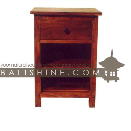 Balishine: Your natural source of indonesian handicraft presents in its Home Decor collection the Bedside:114GEN303788:This bedside with 1 drawer is produced in indonesia, made from teak wood.  Natural, chocolate or dark color