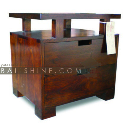 Balishine: Your natural source of indonesian handicraft presents in its Home Decor collection the Bedside:114MNF305965:This bedside with 2 drawers is produced in indonesia, made from teak wood.  This furniture is made from high quality teak wood grade A premium. Natural, chocolate or dark color.