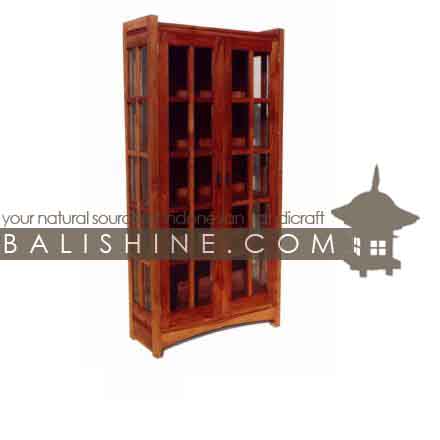 Balishine: Your natural source of indonesian handicraft presents in its Home Decor collection the Cabinet:114SEF273845:This cabinet is produced in indonesia, made from teak wood and glasses. It has 2 doors.  Natural, chocolate or dark color