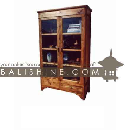Balishine: Your natural source of indonesian handicraft presents in its Home Decor collection the Cabinet:114SEF273925:This cabinet is produced in indonesia, made from teak wood and glasses. It has 2 doors.  Natural, chocolate or dark color