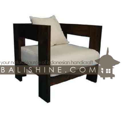 Balishine: Your natural source of indonesian handicraft presents in its Home Decor collection the Sofa:114GEN443913:This sofa is produced in indonesia, made from teak wood. This price is without cushion.  Natural, chocolate or dark color