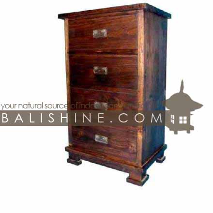 Balishine: Your natural source of indonesian handicraft presents in its Home Decor collection the Chest:114SEF654602:This chest is produced in indonesia, made from teak wood. It has 4 drawers.  Natural, chocolate or dark color