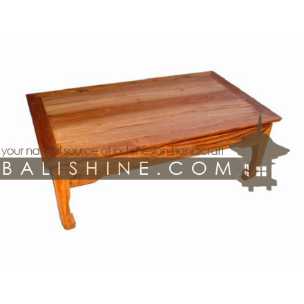 Balishine: Your natural source of indonesian handicraft presents in its Home Decor collection the Coffee Table:114SEF133951:This rectangular coffee table is produced in indonesia, made from teak wood.  Natural, chocolate or dark color