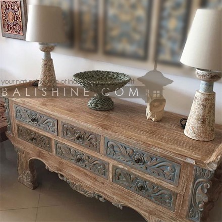 Balishine: Your natural source of indonesian handicraft presents in its Home Decor collection the Console:114OSC297823:This stylish console is produced in indonesia, made from teak wood. Full carving.  Custom size possible so please contact us.