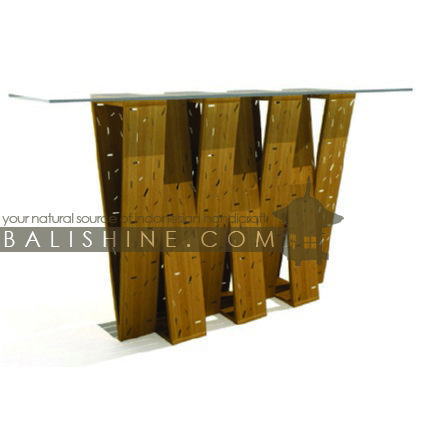 Balishine: Your natural source of indonesian handicraft presents in its Home Decor collection the Console Table:114MNF295888:This rectangular console is produced in indonesia, made from teak wood and glass.  This furniture is made from high quality teak wood grade A premium. Natural, chocolate or dark color.