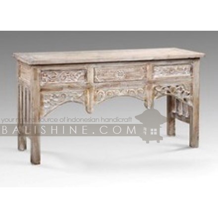Balishine: Your natural source of indonesian handicraft presents in its Home Decor collection the Dili Teak Wood Console:114OSC298076:This stylish console is produced in indonesia, made from teak wood with full carving.  