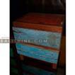 balishine This bedside is produced in indonesia, made from old recycled boat wood. It has 2 drawers.