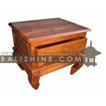 balishine This opium square bedside with 1 drawer is produced in indonesia, made from teak wood.